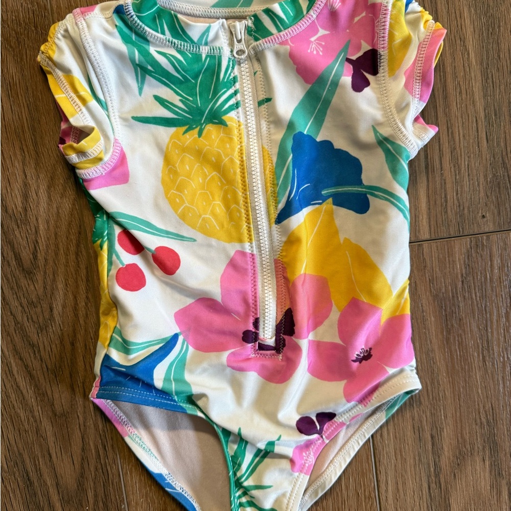 Tea Floral Zip-Up Swimsuit size 2t